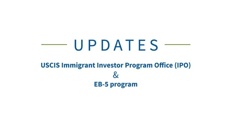 Immigrant Investor Program, EB-5, Updates 11/10/2020