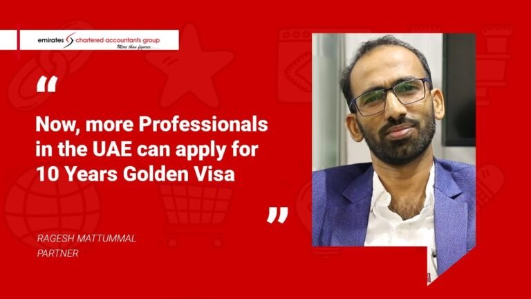 10 Years Golden Visa in the UAE | Mr. Ragesh Mattummal, Partner & Company Set Up Head