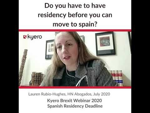 Do you have to have residency before you can move to Spain? | Brexit Residency Deadline Spain