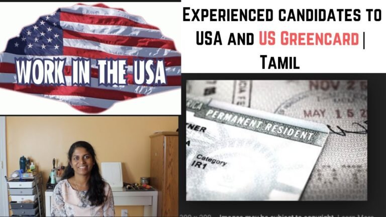 Experienced candidates to work in USA | USA Green card | Tamil