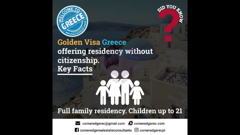 Greece Golden Visa Residency Without Citizenship Key Facts