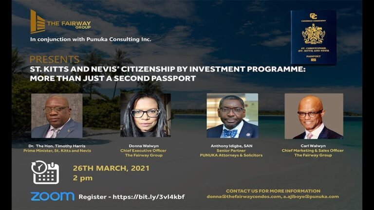 KITTS AND NEVIS CITIZENSHIP BY INVESTMENT PROGRAMME MORE THAN JUST A SECOND –  Hosted by PUNUKA