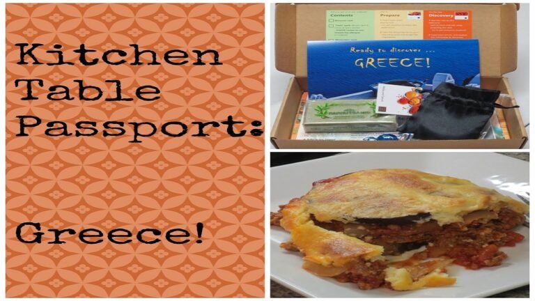 Kitchen Table Passport – Unboxing & Meal (Greece)