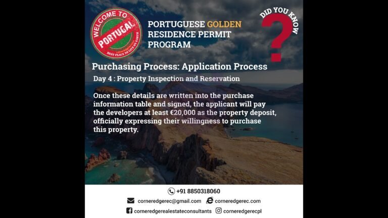 Portugal Golden Residence Permit Program Part3 Process Purchasing Process for Real Estate