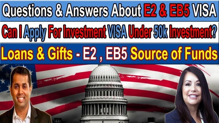 Questions & Answers E2, EB5 Visa, Can i apply for E2, EB5 visa under 50k investment. Loans & Gifts