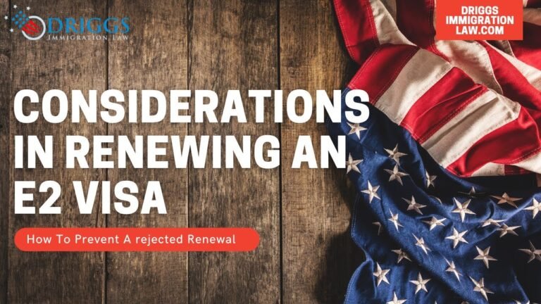 Renewing An E2 Visa