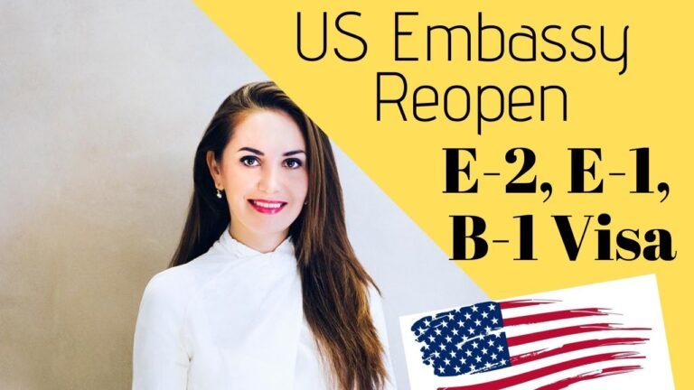 🔥US IMMIGRATION NEWS | THE US EMBASSIES REOPEN (E2 Visa, E1 Visa, B1 Visa)