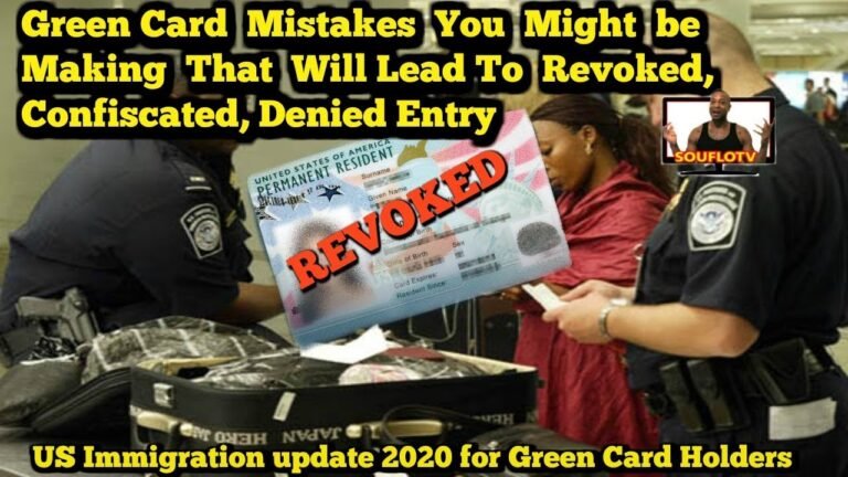 US Immigration update 2020 (Green Card) Holders Alert