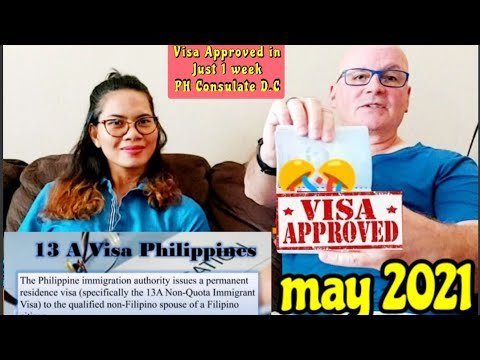 13A Permanent Resident Visa PH// Req.+Cost//VISA APPROVED in just 1WEEK  PH consulate DC, USA.
