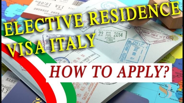 Elective Residence Visa Italy: How to Apply for Italian Elective Residency Visa?