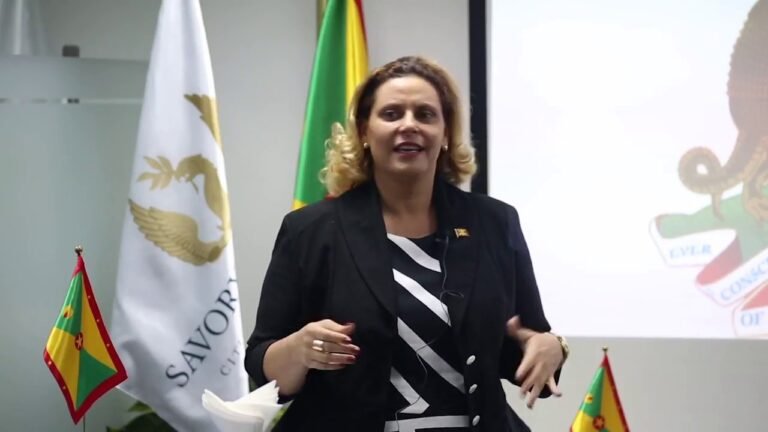 Hon. Alexandra Otway-Noel speaking at the Savory & Partners Office in Dubai, UAE