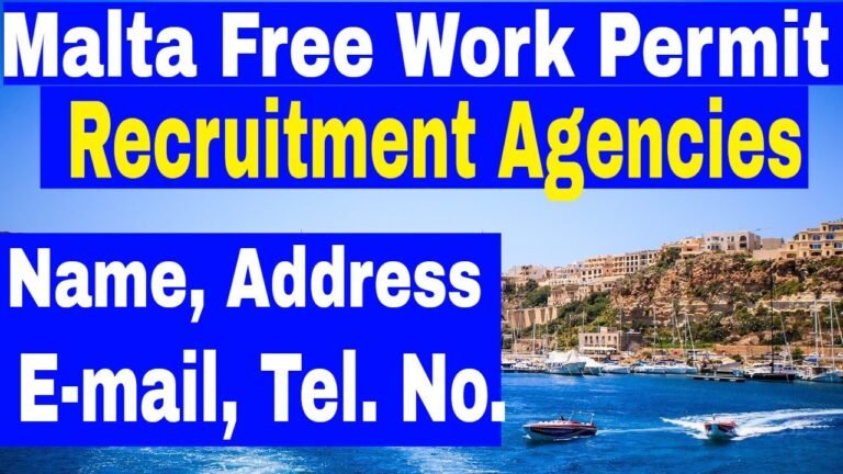 Recruitment Agencies in Malta | Jobs in Malta for Foreigners | Malta Free Work Permit 2020