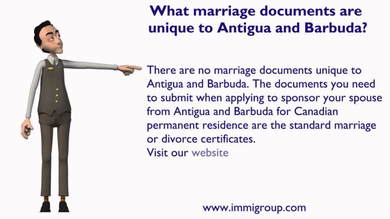 What marriage documents are unique to Antigua and Barbuda?