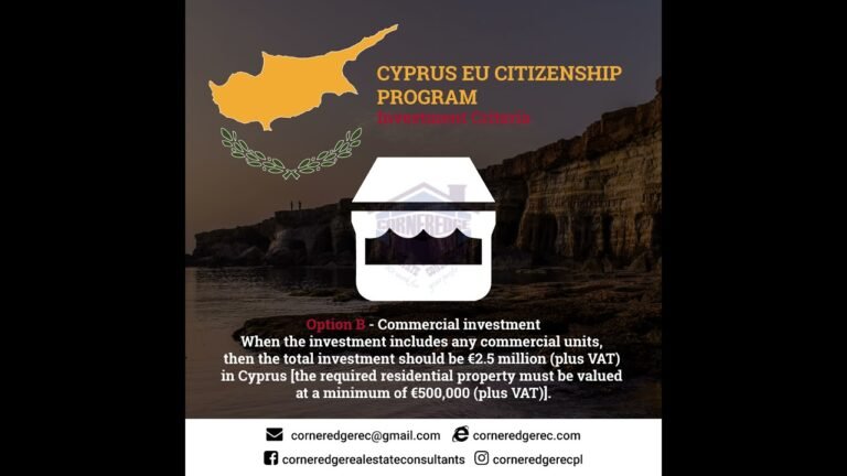 CYPRUS EU CITIZENSHIP PROGRAM 3 Investment Criteria