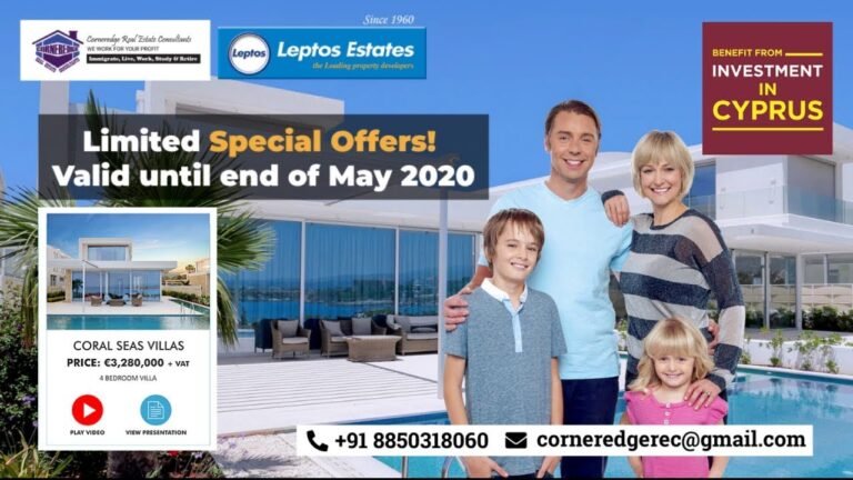 Citizenship Program for Cyprus – Special Offer, April-May 2020 Coral Seas Villas, Paphos, Cyprus