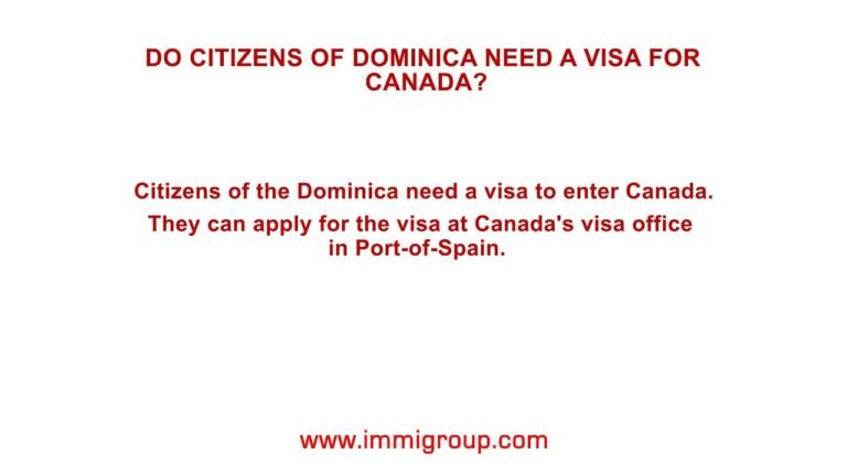 Do citizens of Dominica need a visa for Canada?