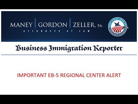 IMPORTANT EB-5 REGIONAL CENTER ALERT