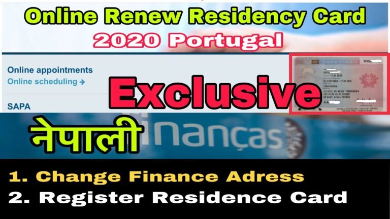 Online Card Renew गर्नु पुर्व जान्नै पर्ने कुराहरू || Online Residency Card Renew Process Portugal