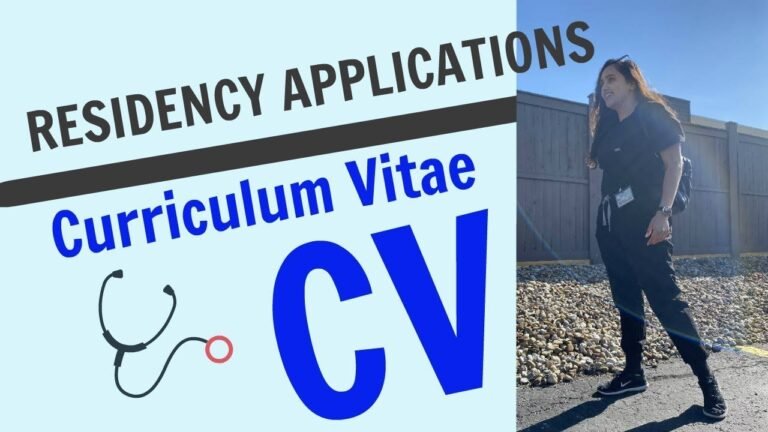 Residency Applications: The CV