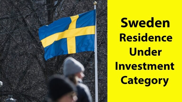 Sweden Investment Permit with family and children