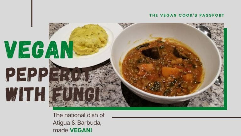 VEGAN PEPPERPOT & FUNGI: The national dish of Antigua & Barbuda, made vegan!! @thevegancookspassport