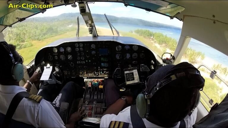 Air Vanuatu Harbin Y-12 COCKPIT Lamen Bay to Port Vila, Vanuatu [AirClips full flight series]