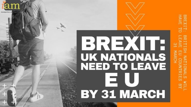 Brexit: British Nationals Need To Leave EU Countries By 31 March