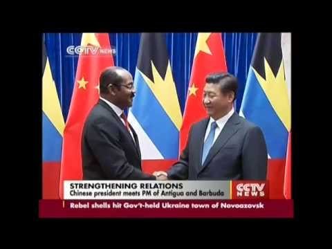 Chinese president meets Antigua and Barbuda PM