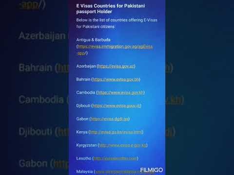 E Visas Countries for Pakistani Passport Holders E Visas Countries for Pakistani Passport Holders