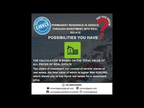 PR In Greece Through Real Estate 2021, Greece Permanent Residence, Greece Permit Program