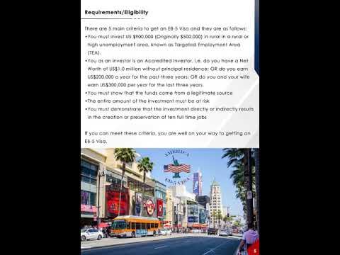 USA EB5 RESIDENCY BY INVESTMENT