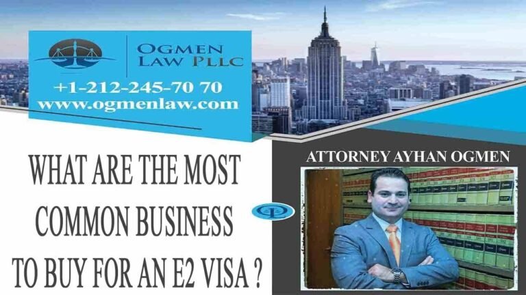 WHAT ARE THE MOST COMMON BUSINESS TO BUY FOR AN E2 VISA ?