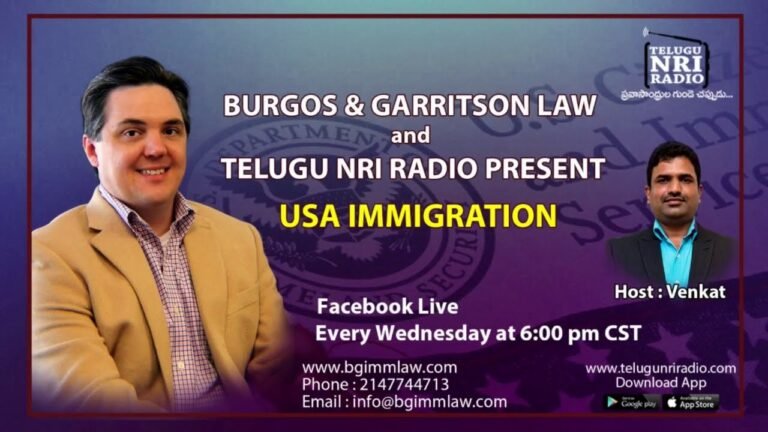 Webinar USA IMMIGRATION EB2 EB3Downgrade i140 485 Greencard process Lucas Garriston TeluguNRIRadio