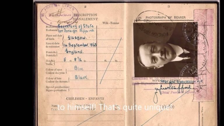 Arthur Henderson passport in detail