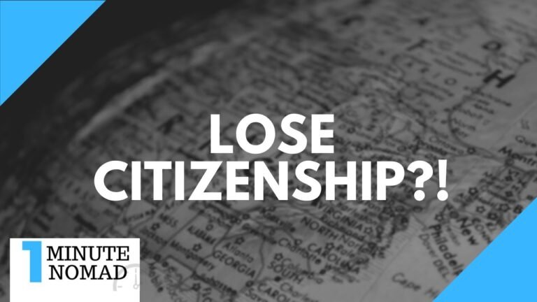 Do You Lose Citizenship If you Obtain a Permanent Residence Elsewhere? | #OneMinuteNomad