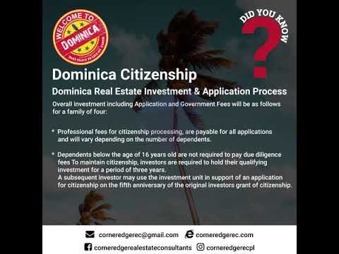 Dominica Citizenship by investment, Dominica Real Estate Investment   Application Process