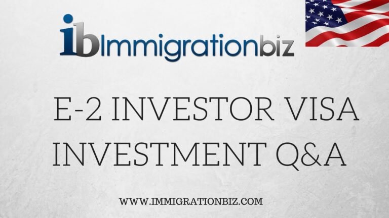 E2 VISA INVESTMENT Q&A ✔️