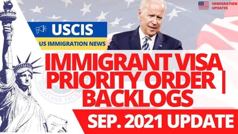 Sep 2021 – Current Priority Order for US. Immigrant Visa Processing | Consulate Processing Order