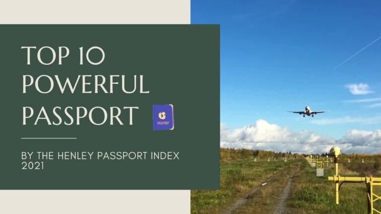 Top 10 Powerful Passport by The Henley Passport Index 2021