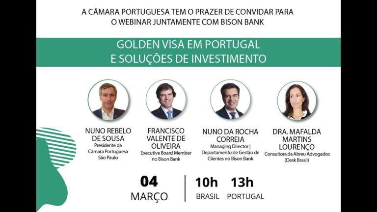 Webinar: Golden Visa em Portugal e Soluções de Investimento