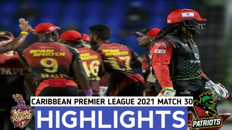 CPL 2021 Match 30 Highlights Trinbago Knight Riders v St Kitts and Nevis Patriots Match Highlights