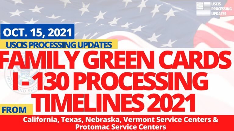 Family Green Cards, I-130 Processing Time 2021 | Petition For Family Visa Processing & Backlogs