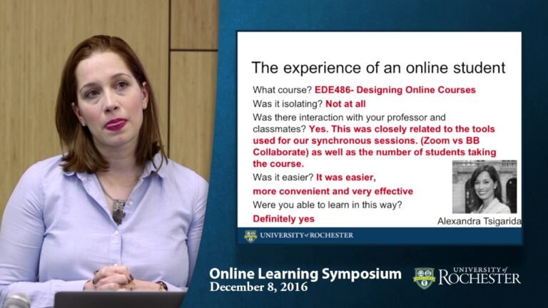 First Hand Experiences with Online Learning at UR, Dr. Alexandra Tsigarida.