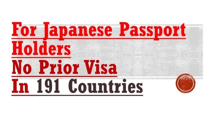 For Japan Passport Holders No Prior Visa In 191 Countries | Let's see which are these 191 countries