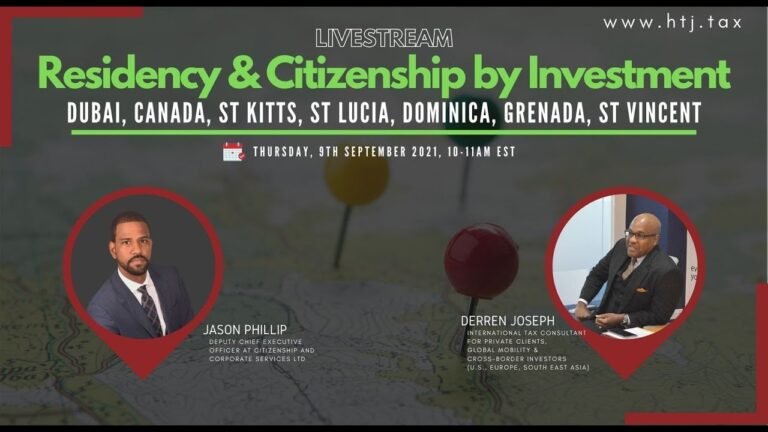 [ HTJ Podcast ] LIVESTREAM – RESIDENCY & CITIZENSHIP BY INVESTMENT 9TH SEPTEMBER 2021