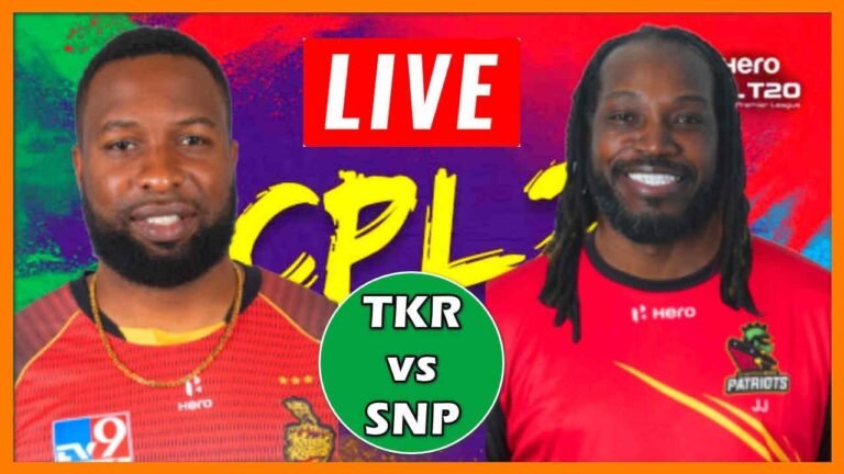 🔴 LIVE : Trinbago Knight Riders vs St Kitts & Nevis Patriots | CPL 2021 | TKR vs SNP Live Streaming