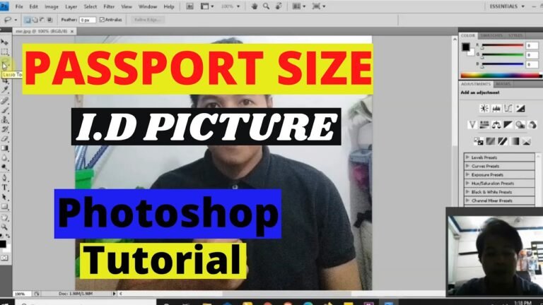 PAANO GUMAWA NG PASSPORT SIZE I.D PICTURE FOR BEGINNERS | Photoshop Tutorial | EntrePinoy