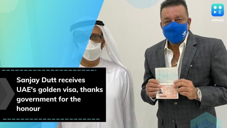 Sanjay Dutt receives UAE's golden visa, thanks govt for the honour