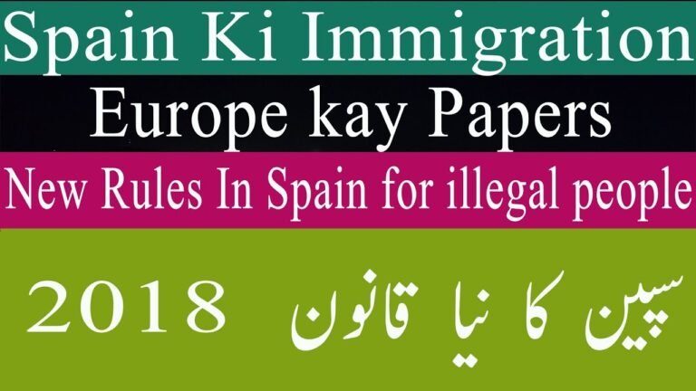 Spain ki Immigration || Europe – Urdu/Hindi