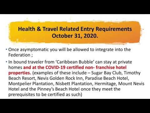 St. Kitts & Nevis – Health and Travel Related Entry Requirements as of October 31, 2020